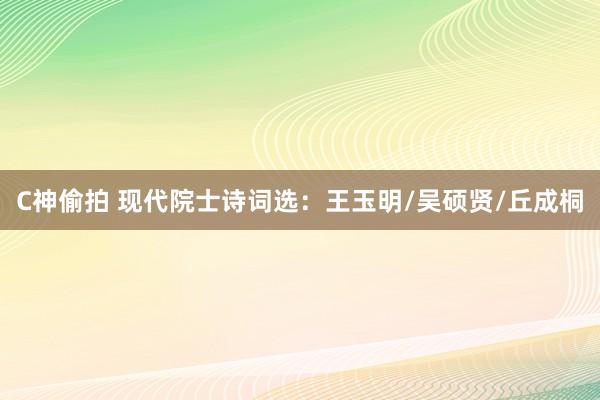 C神偷拍 现代院士诗词选：王玉明/吴硕贤/丘成桐