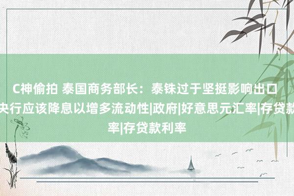 C神偷拍 泰国商务部长：泰铢过于坚挺影响出口 泰国央行应该降息以增多流动性|政府|好意思元汇率|存贷款利率