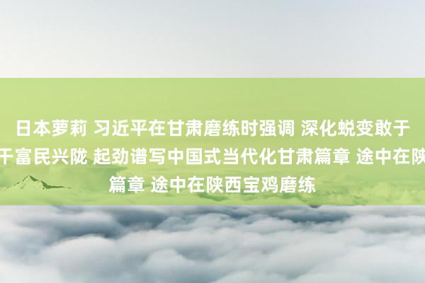 日本萝莉 习近平在甘肃磨练时强调 深化蜕变敢于改进苦干实干富民兴陇 起劲谱写中国式当代化甘肃篇章 途中在陕西宝鸡磨练