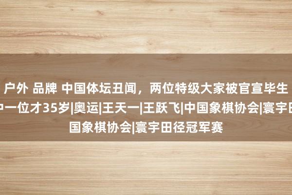 户外 品牌 中国体坛丑闻，两位特级大家被官宣毕生禁赛，其中一位才35岁|奥运|王天一|王跃飞|中国象棋协会|寰宇田径冠军赛