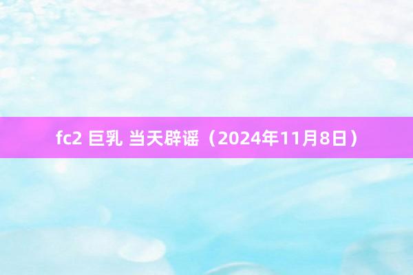 fc2 巨乳 当天辟谣（2024年11月8日）